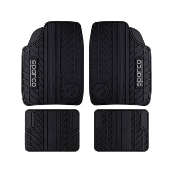 Πατάκια Λάστιχο μαύρα 4τμχ Sparco