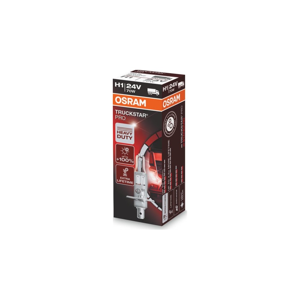 Λάμπα H1 24V TS PRO+100% 1τμχ Osram