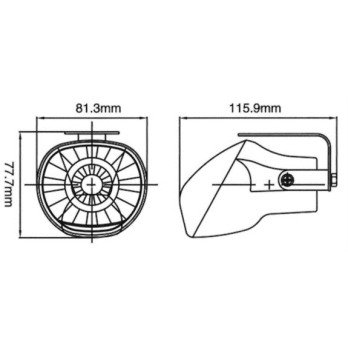 Προβολείς CL 8.1x11.6x7.8 2τμχ Sirius