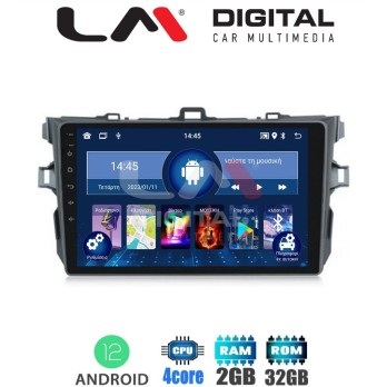 LM Digital - LM ZL4063 GPS Οθόνη OEM Multimedia Αυτοκινήτου για TOYOTA COROLLA 20062012 (BT/GPS/WIFI)
