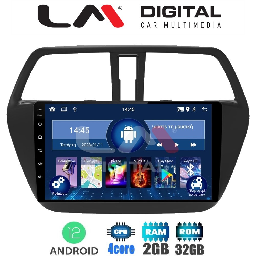 LM Digital - LM ZL4337 GPS Οθόνη OEM Multimedia Αυτοκινήτου για SUZUKI SX4 SCROSS 2014 (BT/GPS/WIFI)