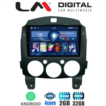 LM Digital - LM ZL4430 GPS Οθόνη OEM Multimedia Αυτοκινήτου για MAZDA 2 20072014 (BT/GPS/WIFI)