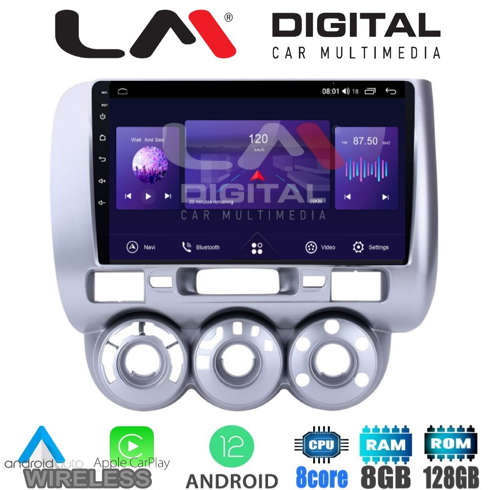 LM Digital - LM ZT8730 GPS Οθόνη OEM Multimedia Αυτοκινήτου για HONDA JAZZ 20022009 (CarPlay/AndroidAuto/BT/G