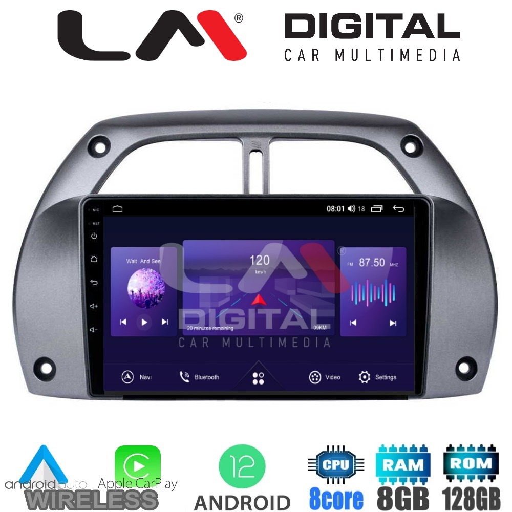 LM Digital - LM ZT8071 GPS Οθόνη OEM Multimedia Αυτοκινήτου για Toyota Rav 4 2001  2006 (CarPlay/AndroidAuto/