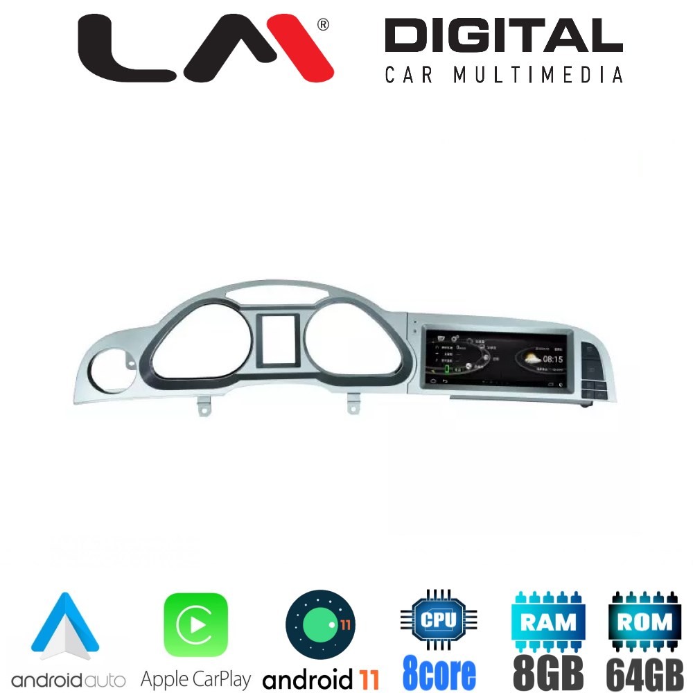 LM Digital – LM G304P9 GPS Οθόνη OEM Multimedia Αυτοκινήτου για AUDI A6 2005  2010 (CarPlay/AndroidAuto/BT/