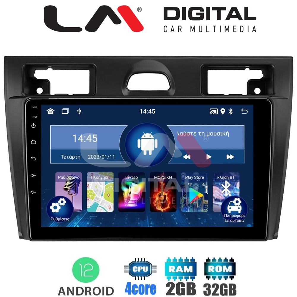 LM Digital - LM ZL4140B GPS Οθόνη OEM Multimedia Αυτοκινήτου για Ford Fiesta 2006 - 2008 (BT/GPS/WIFI/GPRS)