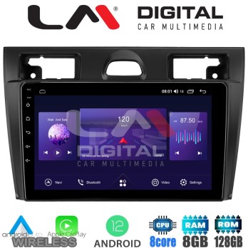 LM Digital - LM ZT8140B GPS Οθόνη OEM Multimedia Αυτοκινήτου για Ford Fiesta 2006 - 2008 (CarPlay/AndroidAuto
