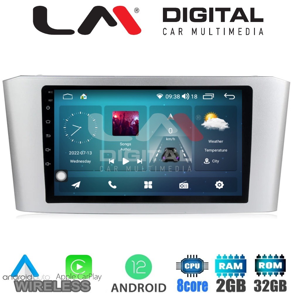 LM Digital - LM ZR8025 GPS Οθόνη OEM Multimedia Αυτοκινήτου για Toyota Avensis 20032008 (CarPlay/AndroidAuto/
