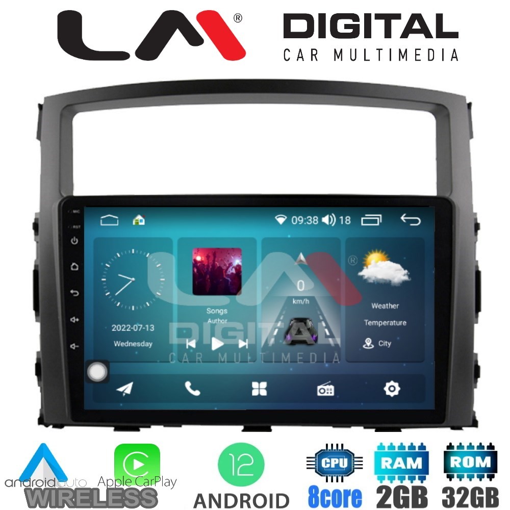 LM Digital - LM ZR8038 GPS Οθόνη OEM Multimedia Αυτοκινήτου για MITSUBISHI PAJERO 20062014 (CarPlay/AndroidAu