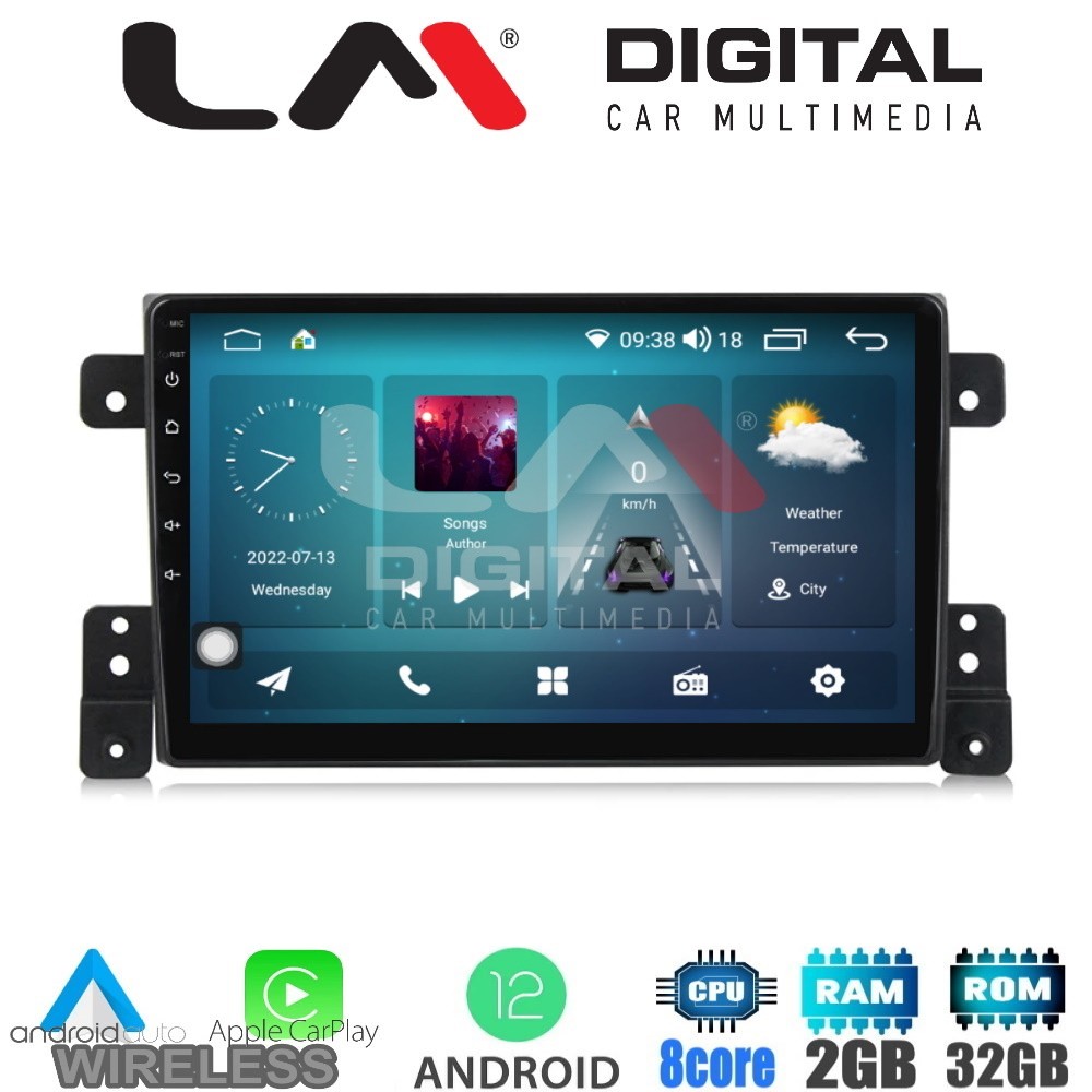 LM Digital - LM ZR8053 GPS Οθόνη OEM Multimedia Αυτοκινήτου για SUZUKI G.VITARA 20052015 (CarPlay/AndroidAuto