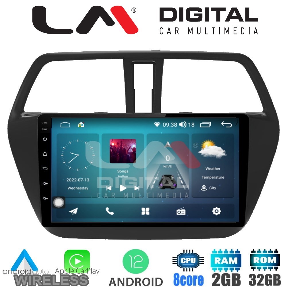 LM Digital - LM ZR8337 GPS Οθόνη OEM Multimedia Αυτοκινήτου για SUZUKI SX4 SCROSS 2014 (CarPlay/AndroidAuto/B