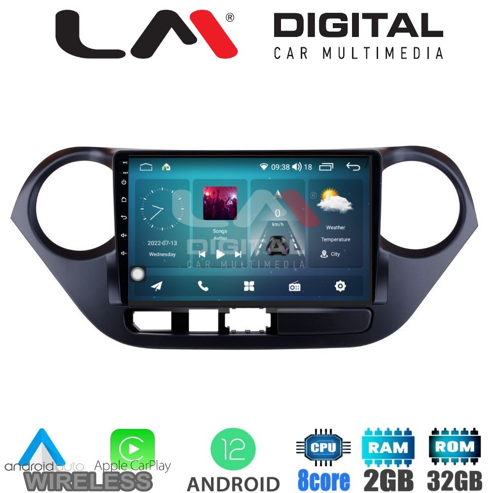 LM Digital - LM ZR8406 GPS Οθόνη OEM Multimedia Αυτοκινήτου για Hyundai i10 2014 (CarPlay/AndroidAuto/BT/GPS/