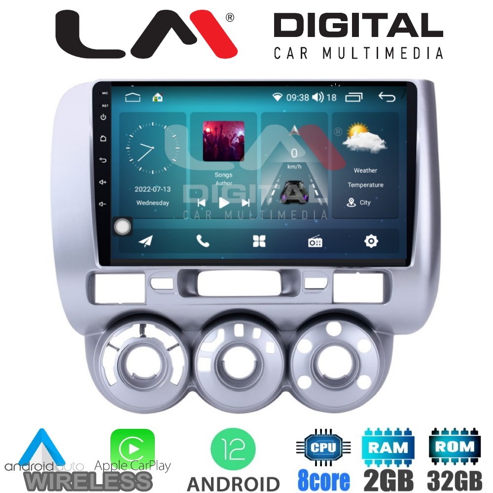 LM Digital - LM ZR8730 GPS Οθόνη OEM Multimedia Αυτοκινήτου για HONDA JAZZ 20022009 (CarPlay/AndroidAuto/BT/G