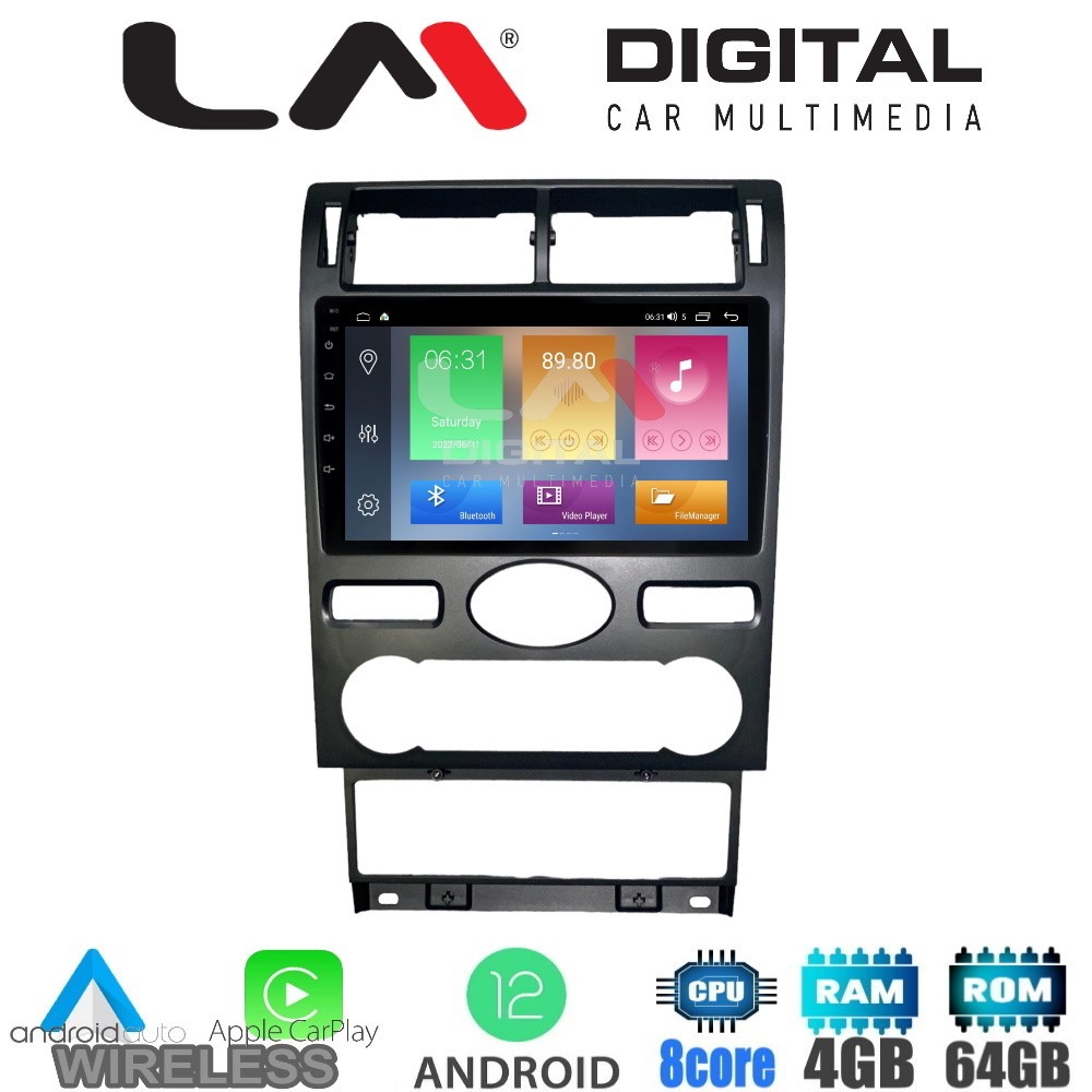 LM Digital - LM ZC8104 GPS Οθόνη OEM Multimedia Αυτοκινήτου για Ford Mondeo 2003  2006 (CarPlay/AndroidAuto/B