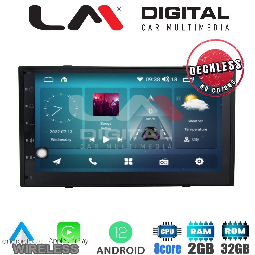 LM Digital - LM R8900 GPS Οθόνη OEM Multimedia Αυτοκινήτου για Universal 2DIN (CarPlay/AndroidAuto/BT/GPS/WIF