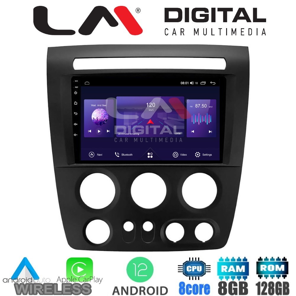 LM Digital - LM ZT8721 GPS Οθόνη OEM Multimedia Αυτοκινήτου για Hummer H3 2006  2011 (CarPlay/AndroidAuto/BT/