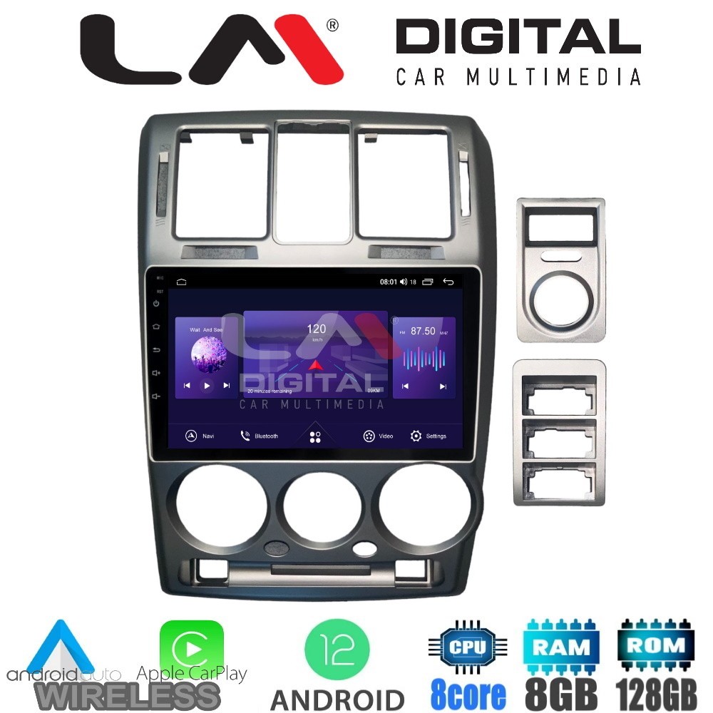 LM Digital - LM ZT8719 GPS Οθόνη OEM Multimedia Αυτοκινήτου για Hyundai Getz 2002  2013 (CarPlay/AndroidAuto/