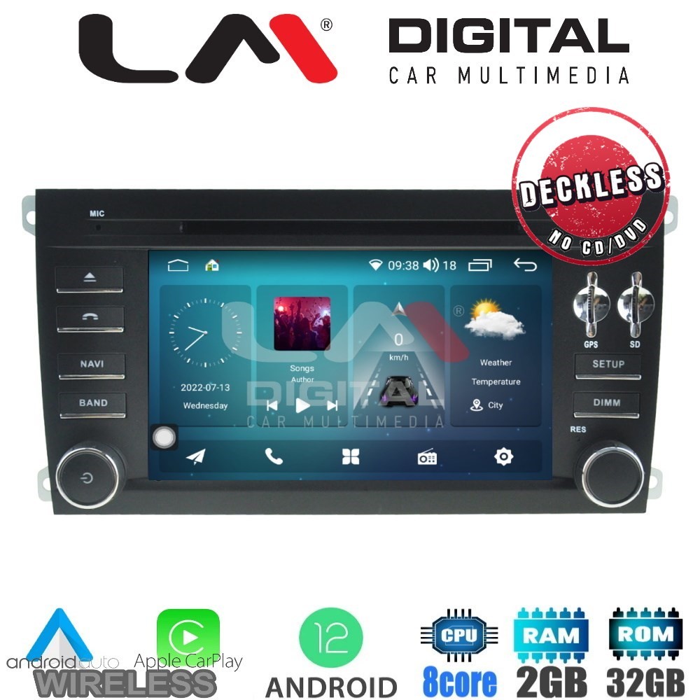 LM Digital - LM R8443 GPS Οθόνη OEM Multimedia Αυτοκινήτου για PORSCHE CAYENNE (CarPlay/AndroidAuto/BT/GPS/WI