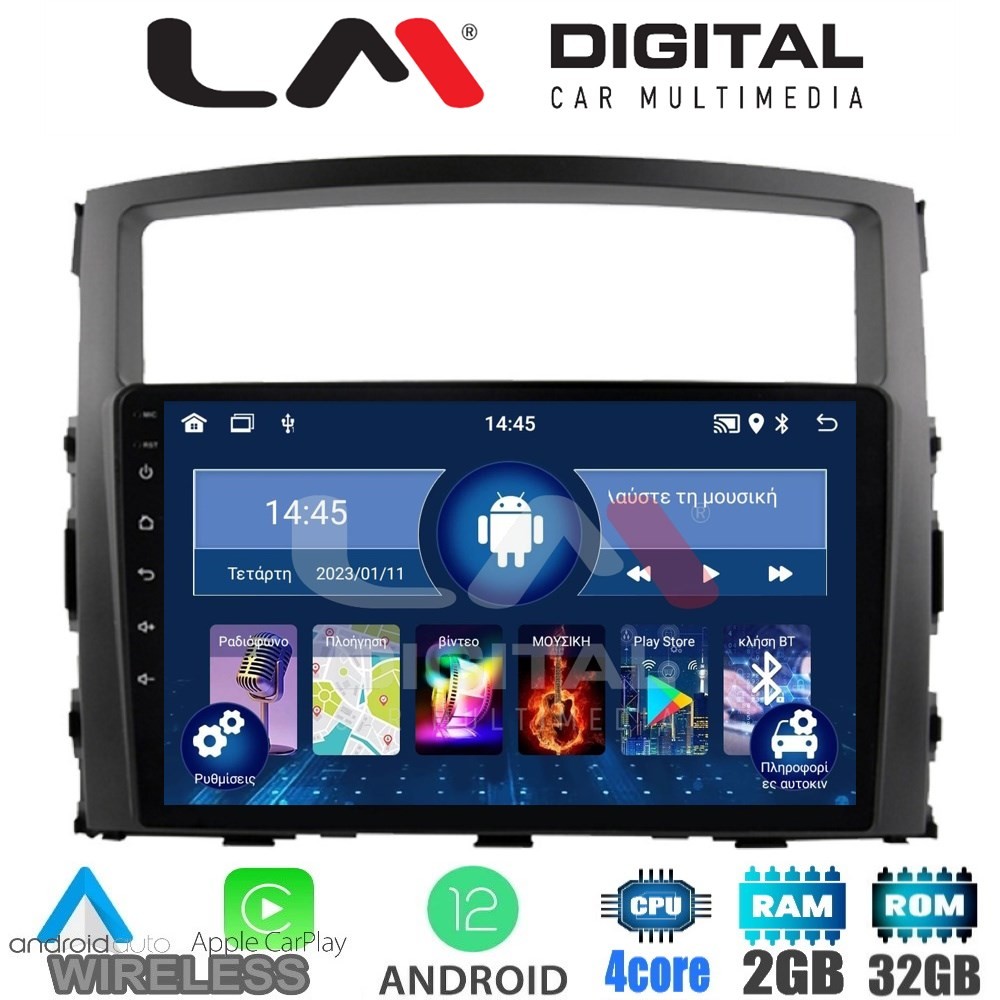 LM Digital - LM ZN4038 GPS Οθόνη OEM Multimedia Αυτοκινήτου για MITSUBISHI PAJERO 20062014 (CarPlay/AndroidAu