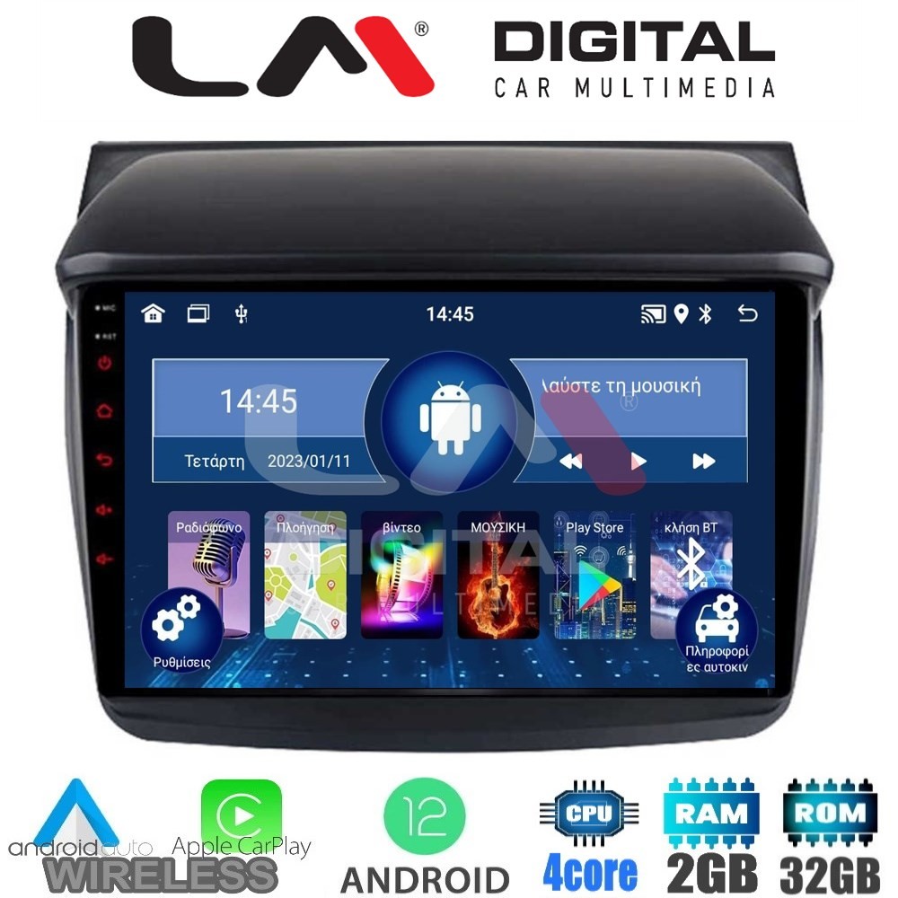 LM Digital - LM ZN4094 GPS Οθόνη OEM Multimedia Αυτοκινήτου για MITSUBISHI L200 2006  2014 (CarPlay/AndroidAu