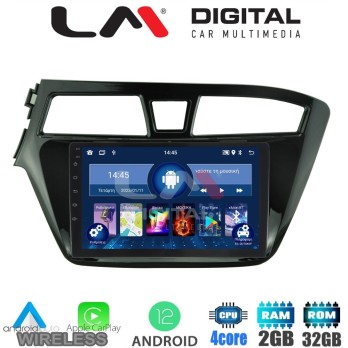 LM Digital - LM ZN4517 GPS Οθόνη OEM Multimedia Αυτοκινήτου για Hyundai i20 2015 (CarPlay/AndroidAuto/BT/GPS/