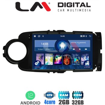 LM Digital - LM ZL4254B GPS Οθόνη OEM Multimedia Αυτοκινήτου για Toyota Yaris 2012  2015 Αν το αυτοκ