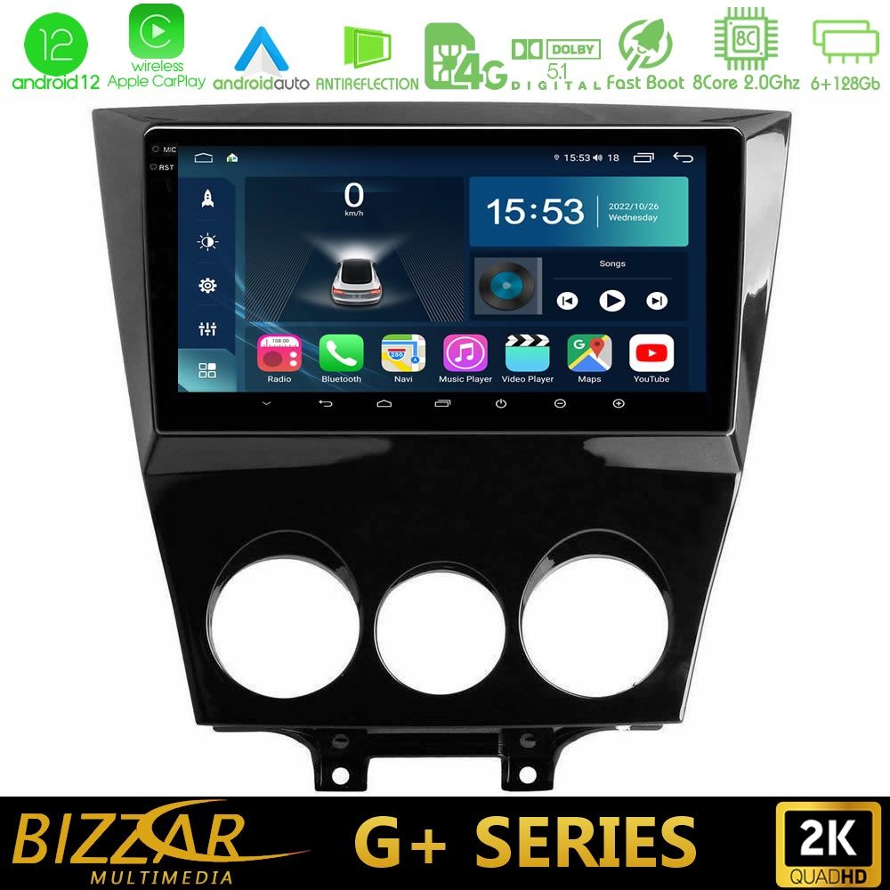 Bizzar G+ Series Mazda RX8 2003-2008 8Core Android12 6+128GB Navigation Multimedia Tablet 9"