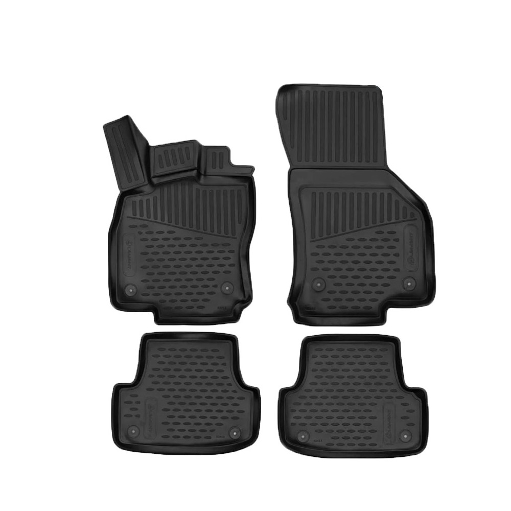 AUDI A3 4D 2016+ ΜΑΡΚΕ ΠΑΤΑΚΙΑ ΣΕ ΣΚΑΦΗ TPE ΛΑΣΤΙΧΟ ΣΕ ΜΑΥΡΟ ΧΡΩΜΑ NOVLINE - 4 ΤΕΜ.