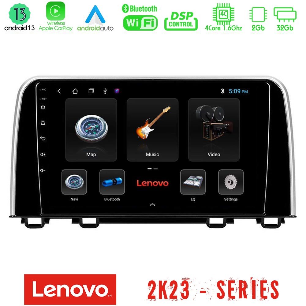 Lenovo Car Pad Honda CR-V 2019- 4Core Android 13 2+32GB Navigation Multimedia Tablet 10"