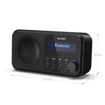 SHARP DIGITAL RADIO BLACK DR-P420