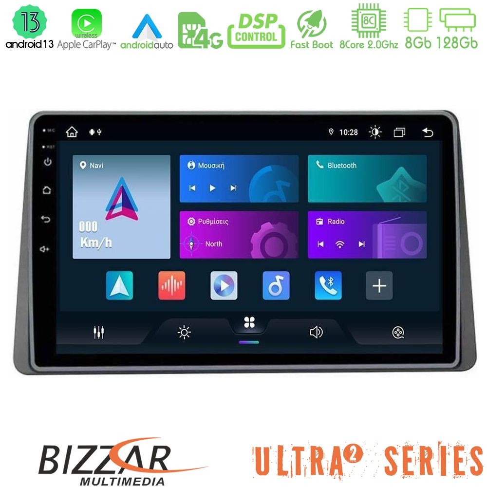 Bizzar Ultra Series Dacia Duster 2019- 8Core Android13 8+128GB Navigation Multimedia Tablet 9"