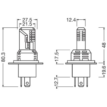 LED H19 / H4 OSRAM