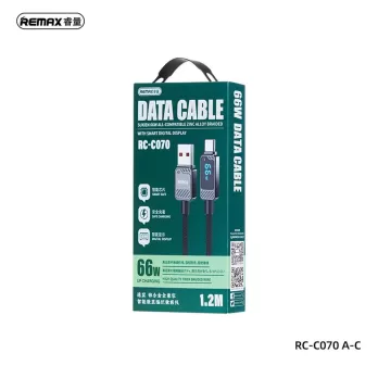 REMAX RC-C070_A-C USB-A to Type-C 66W Fast Charging Cable with Display