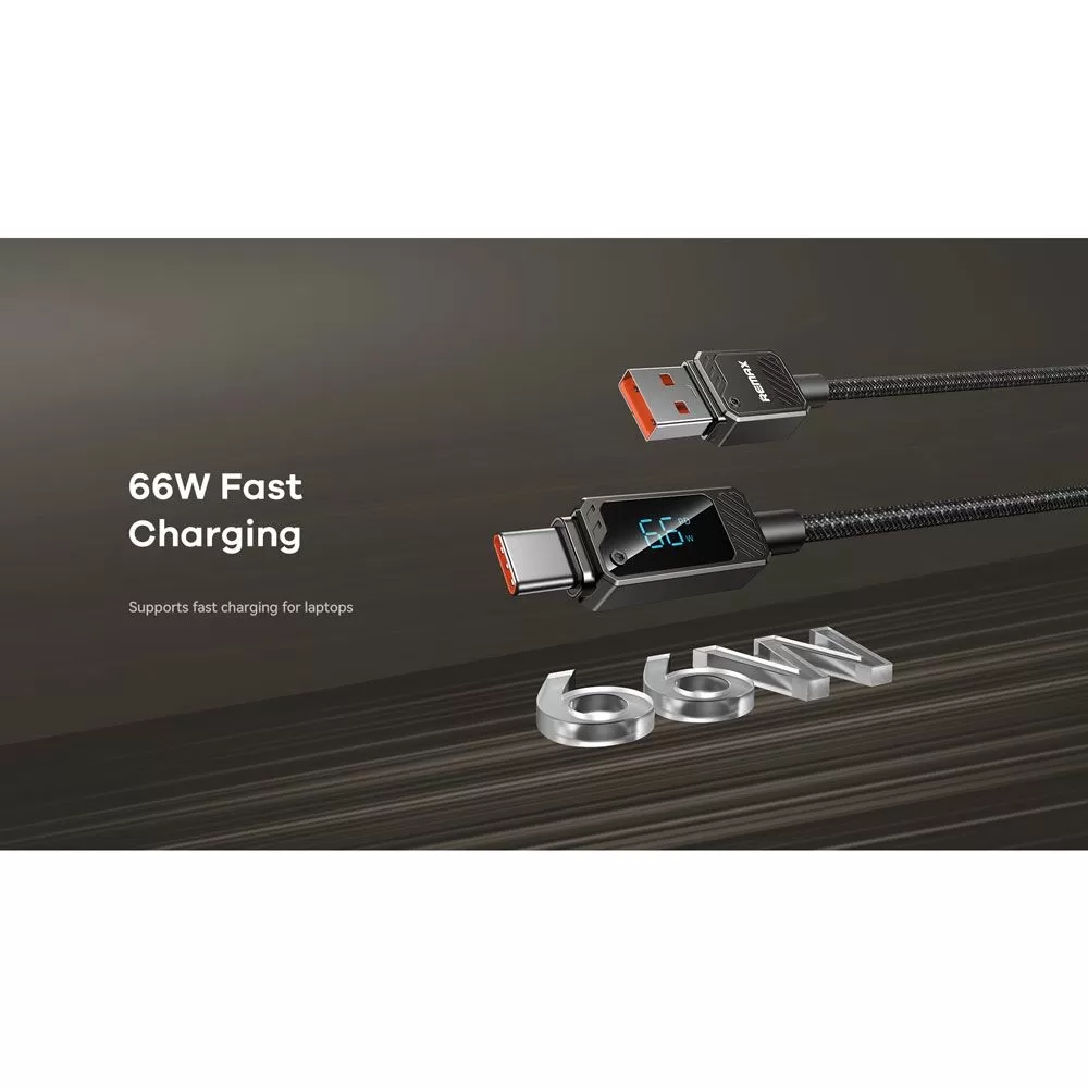 REMAX RC-C070_A-C USB-A to Type-C 66W Fast Charging Cable with Display