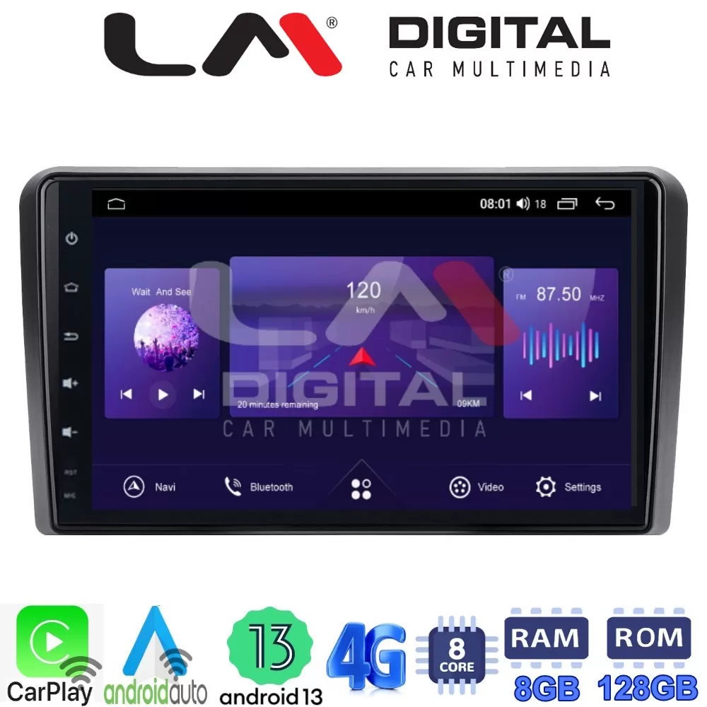 LM Digital - LM ZT8233 GPS Οθόνη OEM Multimedia Αυτοκινήτου για MITSUBIUSHI L200 2020 (CarPlay/AndroidAuto/BT