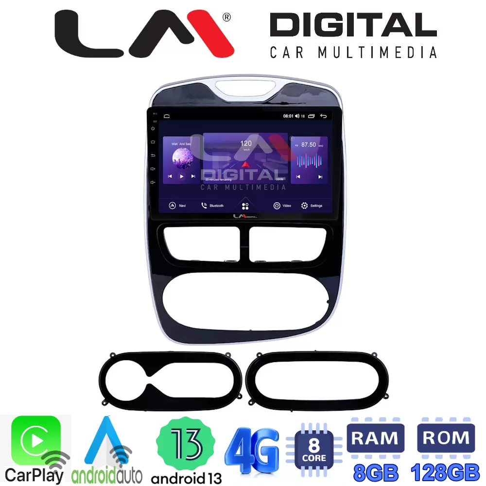 LM Digital - LM ZT8320 GPS Οθόνη OEM Multimedia Αυτοκινήτου για RENAULT CLIO 2012  2015 (CarPlay/AndroidAuto/