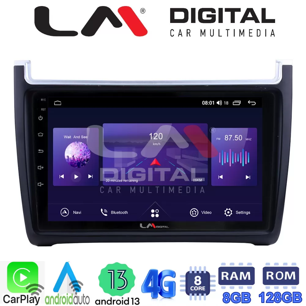 LM Digital - LM ZT8405 GPS Οθόνη OEM Multimedia Αυτοκινήτου για VW POLO 20142017 & CADDY 2015 (CarPlay/Androi