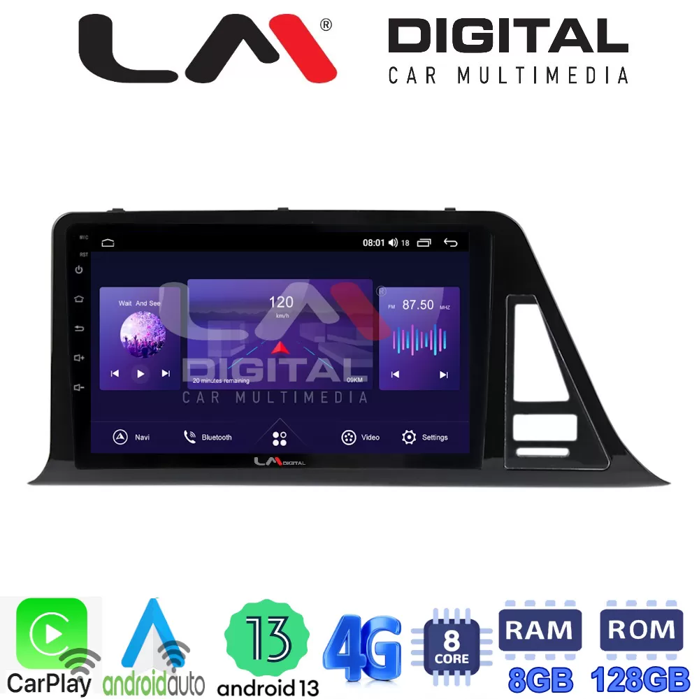 LM Digital - LM ZT8445 GPS Οθόνη OEM Multimedia Αυτοκινήτου για Toyota CH-R 2017  (CarPlay/AndroidAuto/BT/GPS