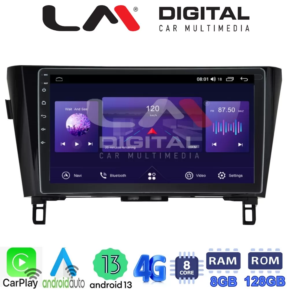 LM Digital - LM ZT8473 GPS Οθόνη OEM Multimedia Αυτοκινήτου για NISSAN QASHQAI & XTRAIL 2014 (CarPlay/Android