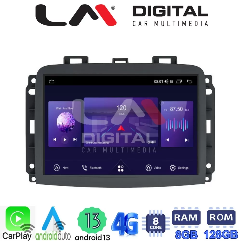LM Digital - LM ZT8500 GPS Οθόνη OEM Multimedia Αυτοκινήτου για FIAT 500L 2012 (CarPlay/AndroidAuto/BT/GPS/WI