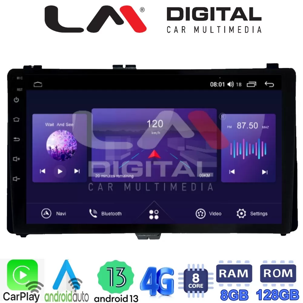 LM Digital - LM ZT8418 GPS Οθόνη OEM Multimedia Αυτοκινήτου για Toyota Auris '15 & Corolla '17-'19 (CarPlay/A