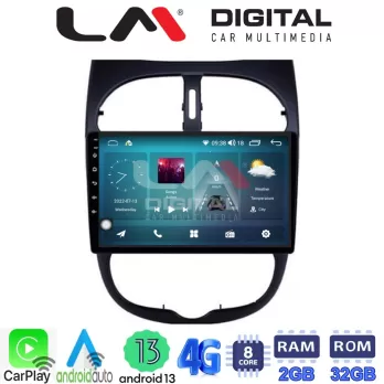 LM Digital - LM ZR8206 GPS Οθόνη OEM Multimedia Αυτοκινήτου για Peugeot 206 2002  2006 (CarPlay/AndroidAuto/B