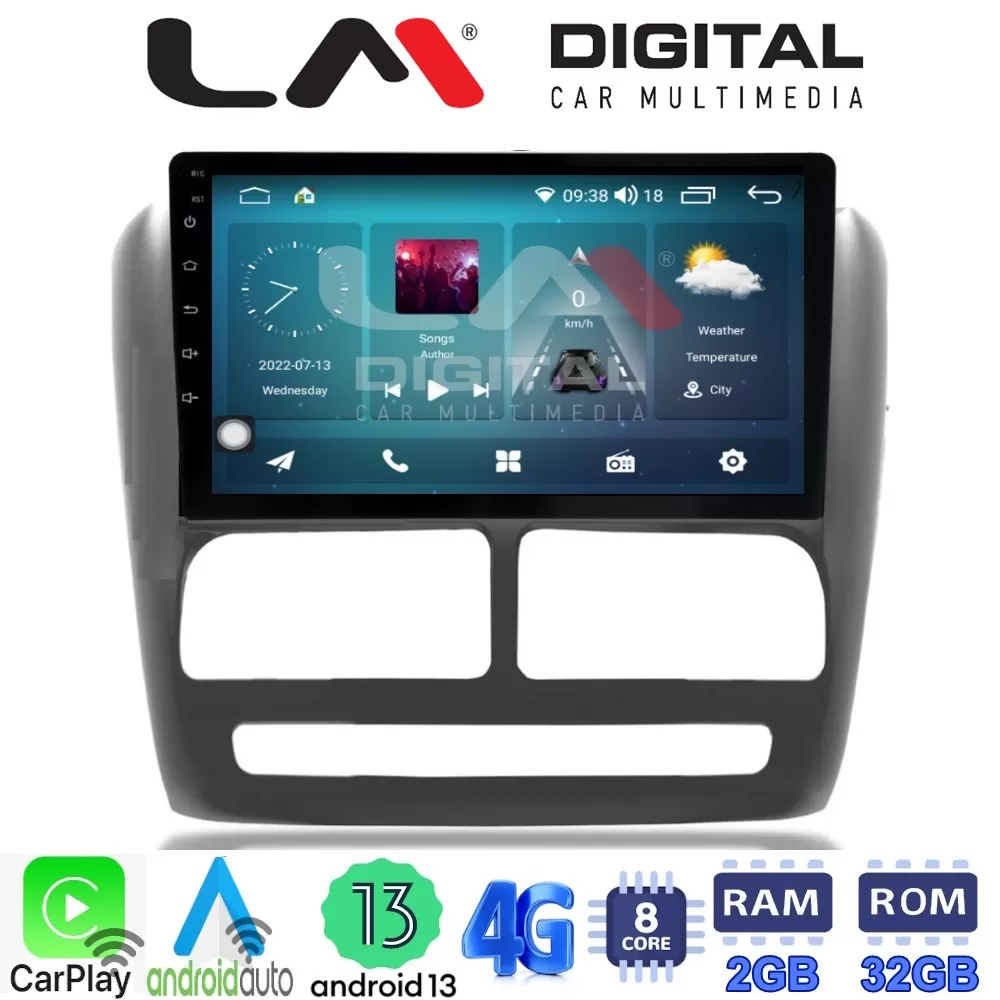 LM Digital - LM ZR8211 GPS Οθόνη OEM Multimedia Αυτοκινήτου για Fiat Doblo '10-'15 & Opel Combo'10-'15 (CarPl