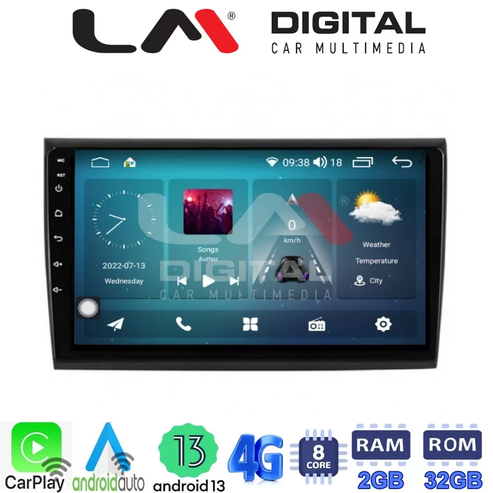 LM Digital - LM ZR8250 GPS Οθόνη OEM Multimedia Αυτοκινήτου για Fiat Bravo 2007 (CarPlay/AndroidAuto/BT/GPS/W