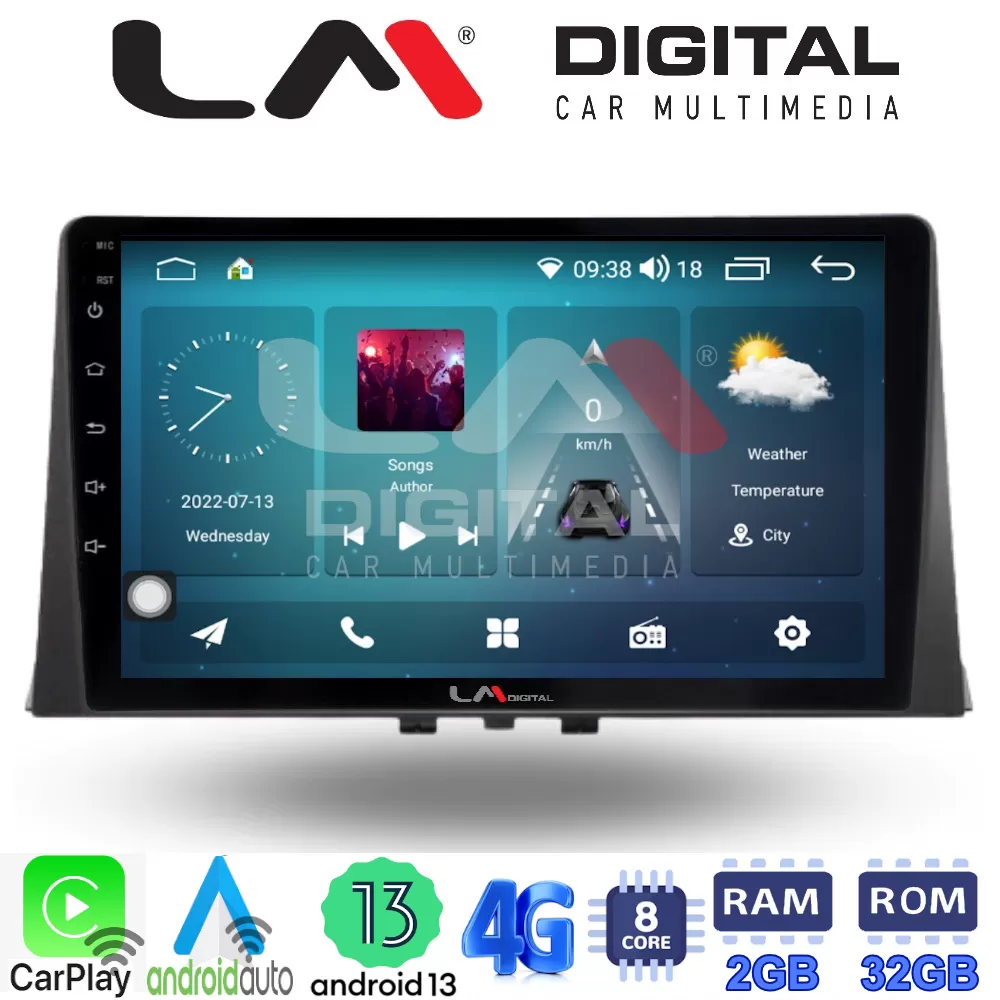 LM Digital - LM ZR8330 GPS Οθόνη OEM Multimedia Αυτοκινήτου για CITROEN BERLINGO - PEUGEOT PARTNER 2019 (CarP