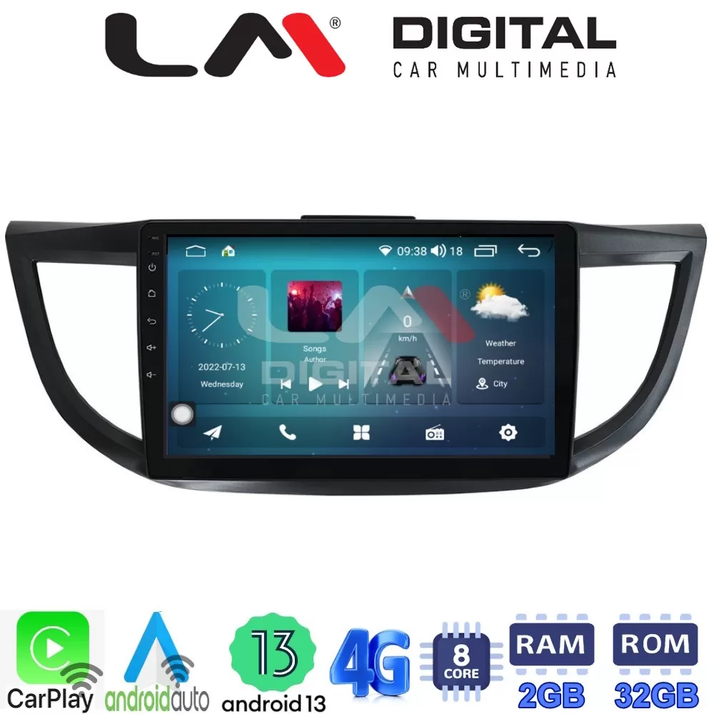 LM Digital - LM ZR8378 GPS Οθόνη OEM Multimedia Αυτοκινήτου για HONDA CRV 20132017 (CarPlay/AndroidAuto/BT/GP