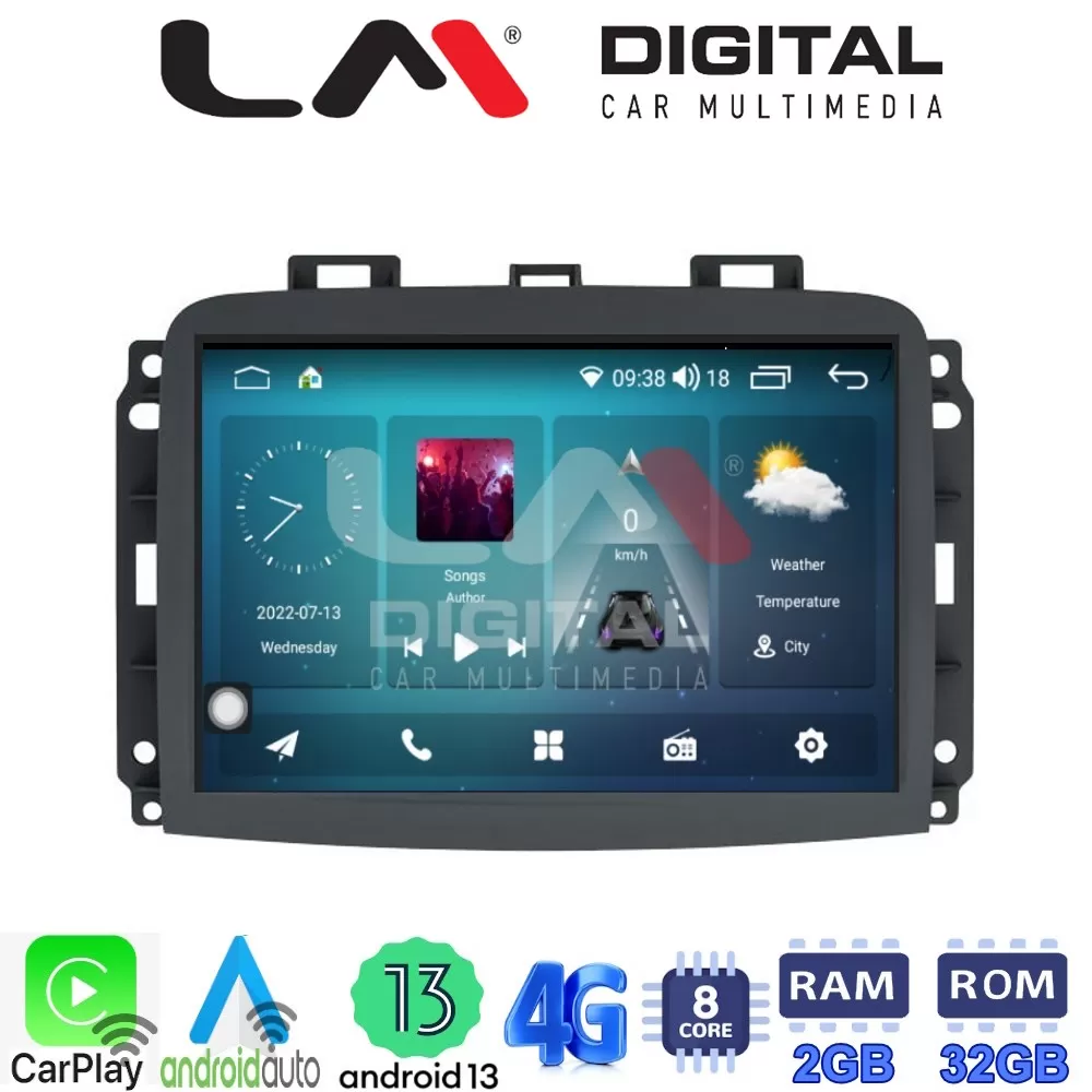 LM Digital - LM ZR8500 GPS Οθόνη OEM Multimedia Αυτοκινήτου για FIAT 500L 2012 (CarPlay/AndroidAuto/BT/GPS/WI