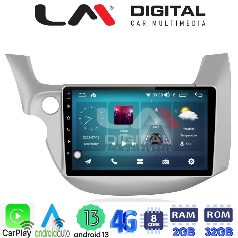 LM Digital - LM ZR8549 GPS Οθόνη OEM Multimedia Αυτοκινήτου για HONDA JAZZ 20082013 (CarPlay/AndroidAuto/BT/G
