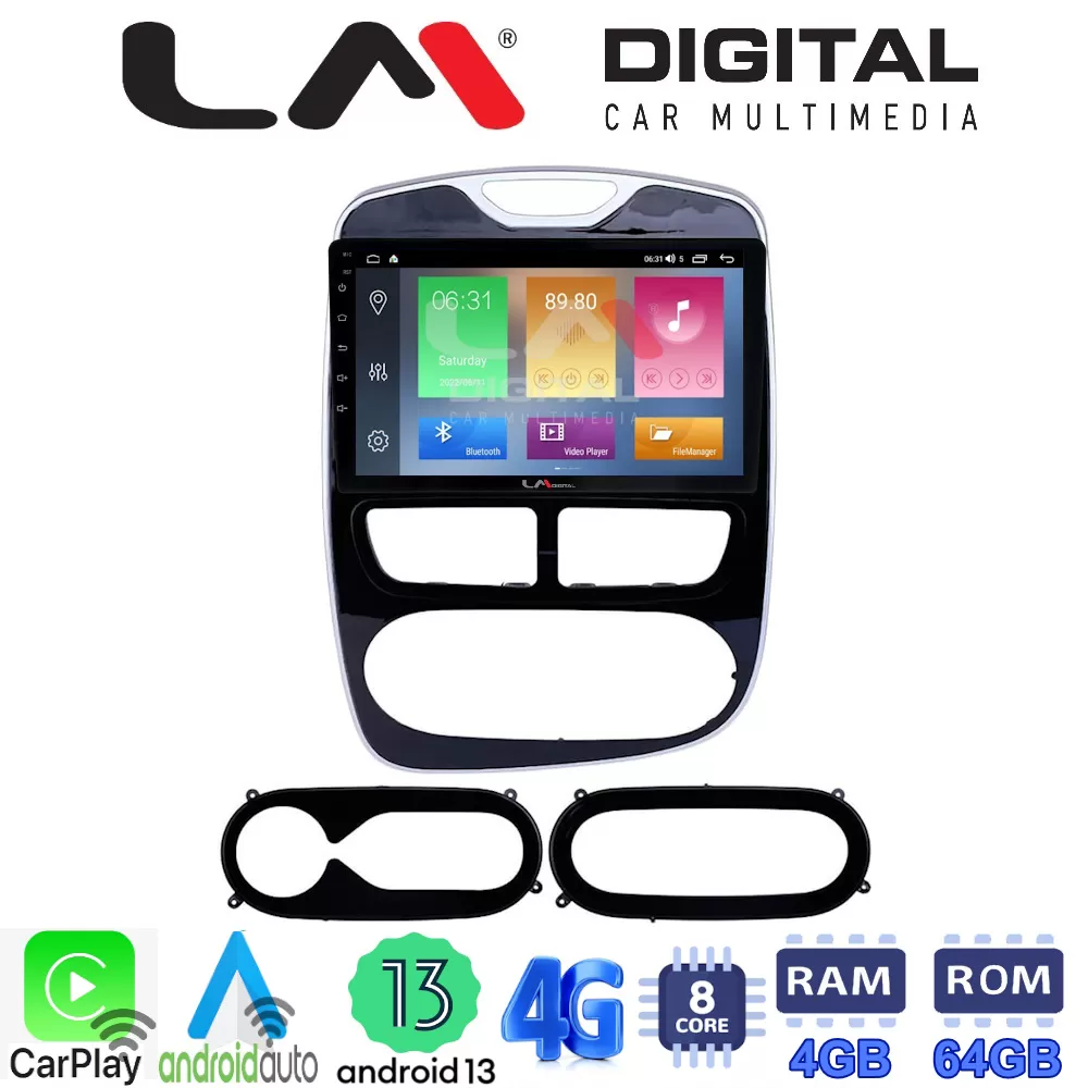 LM Digital - LM ZC8320 GPS Οθόνη OEM Multimedia Αυτοκινήτου για RENAULT CLIO 2012  2015 (CarPlay/AndroidAuto/