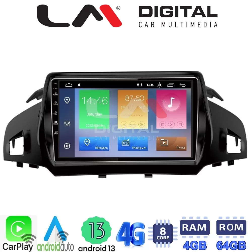 LM Digital - LM ZC8362 GPS Οθόνη OEM Multimedia Αυτοκινήτου για FORD KUGA 2013 & C-MAX 2011 (CarPlay/AndroidA
